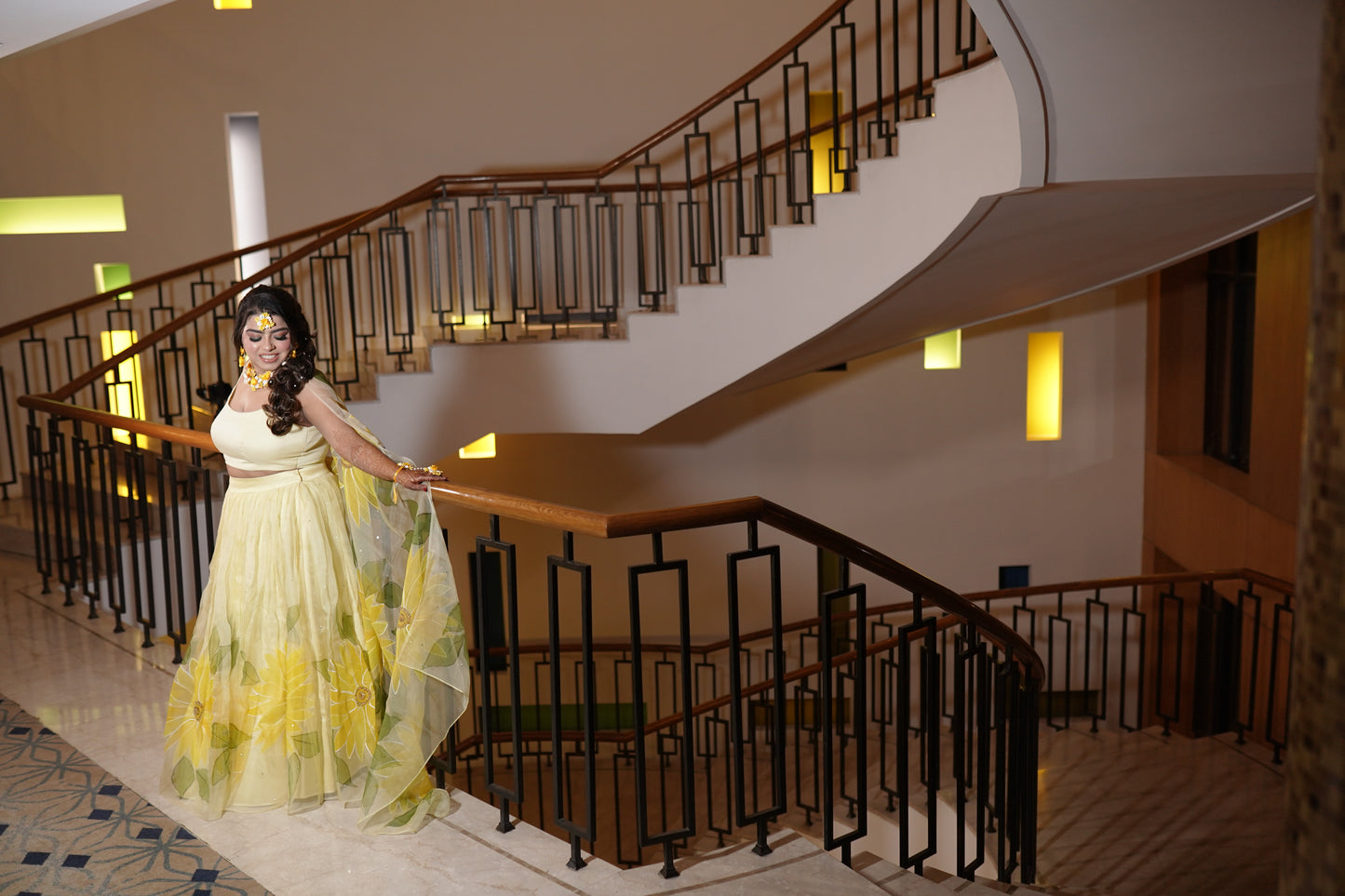 Sunflower Organza Lehenga
