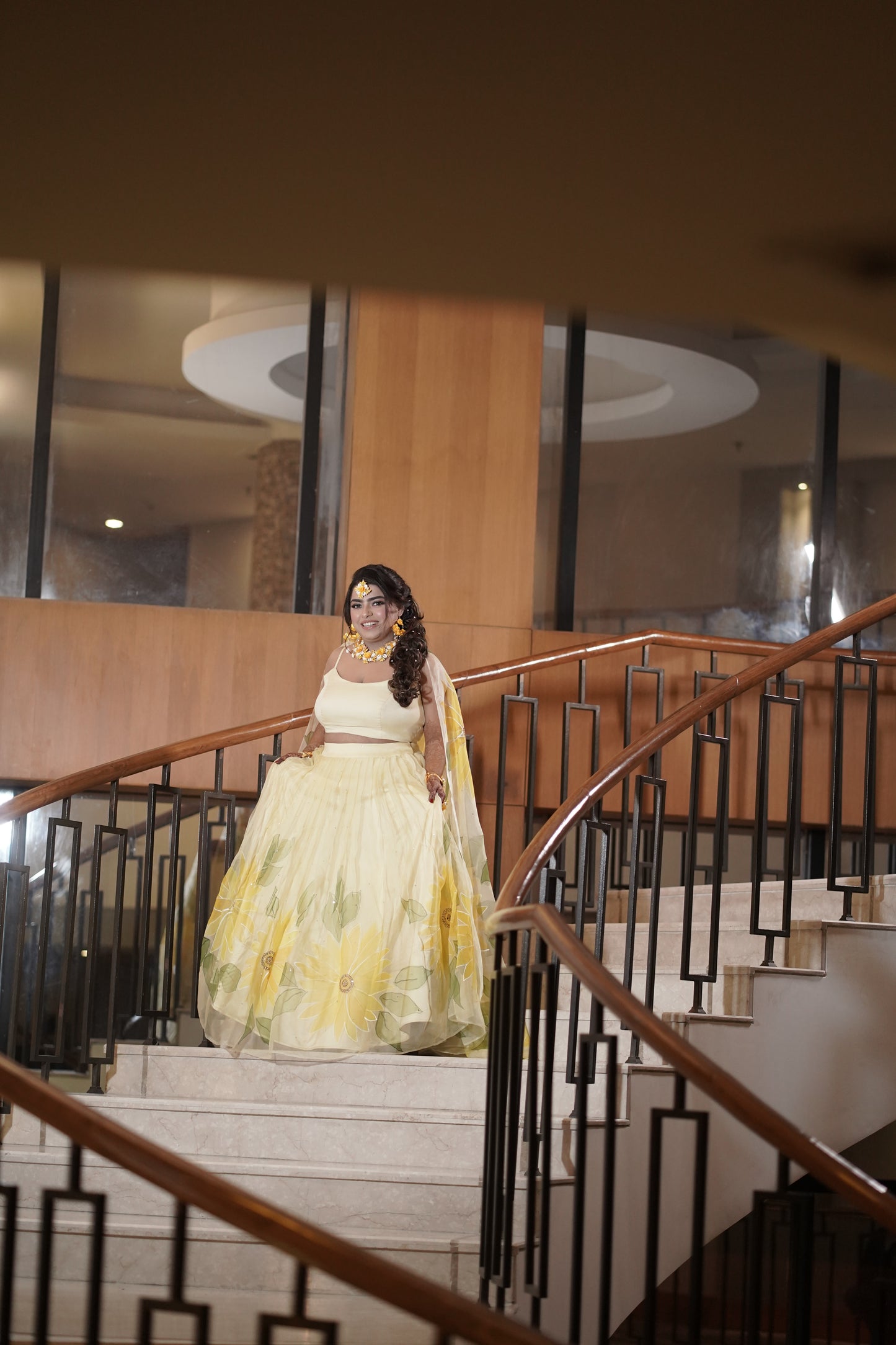 Sunflower Organza Lehenga
