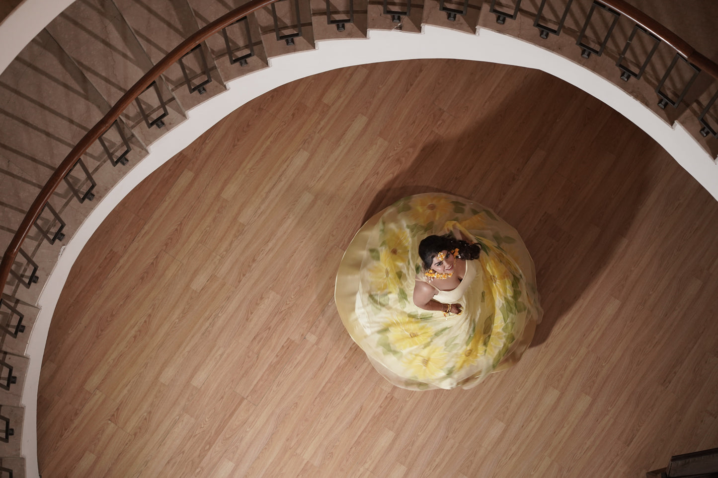Sunflower Organza Lehenga