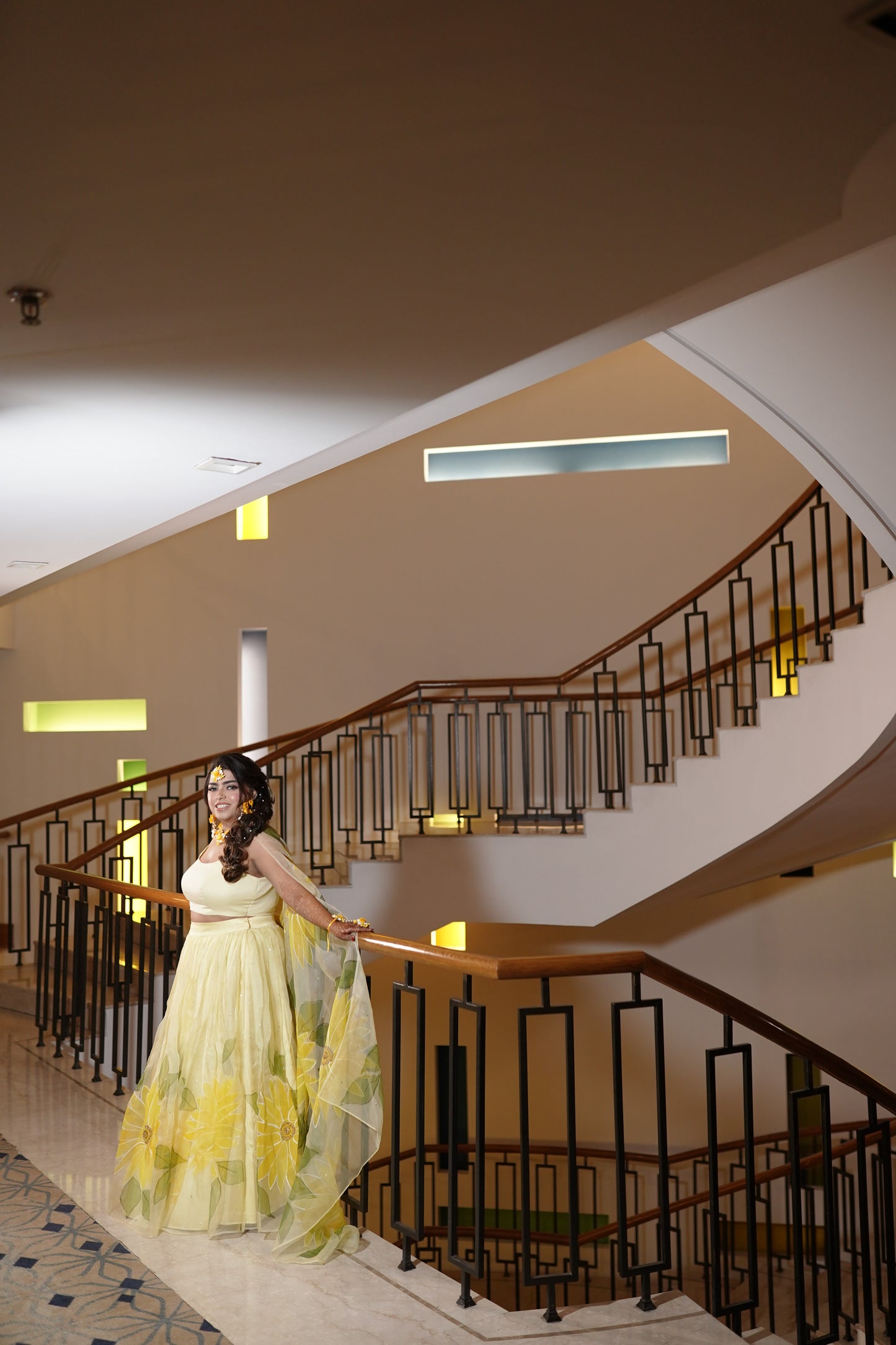 Sunflower Organza Lehenga
