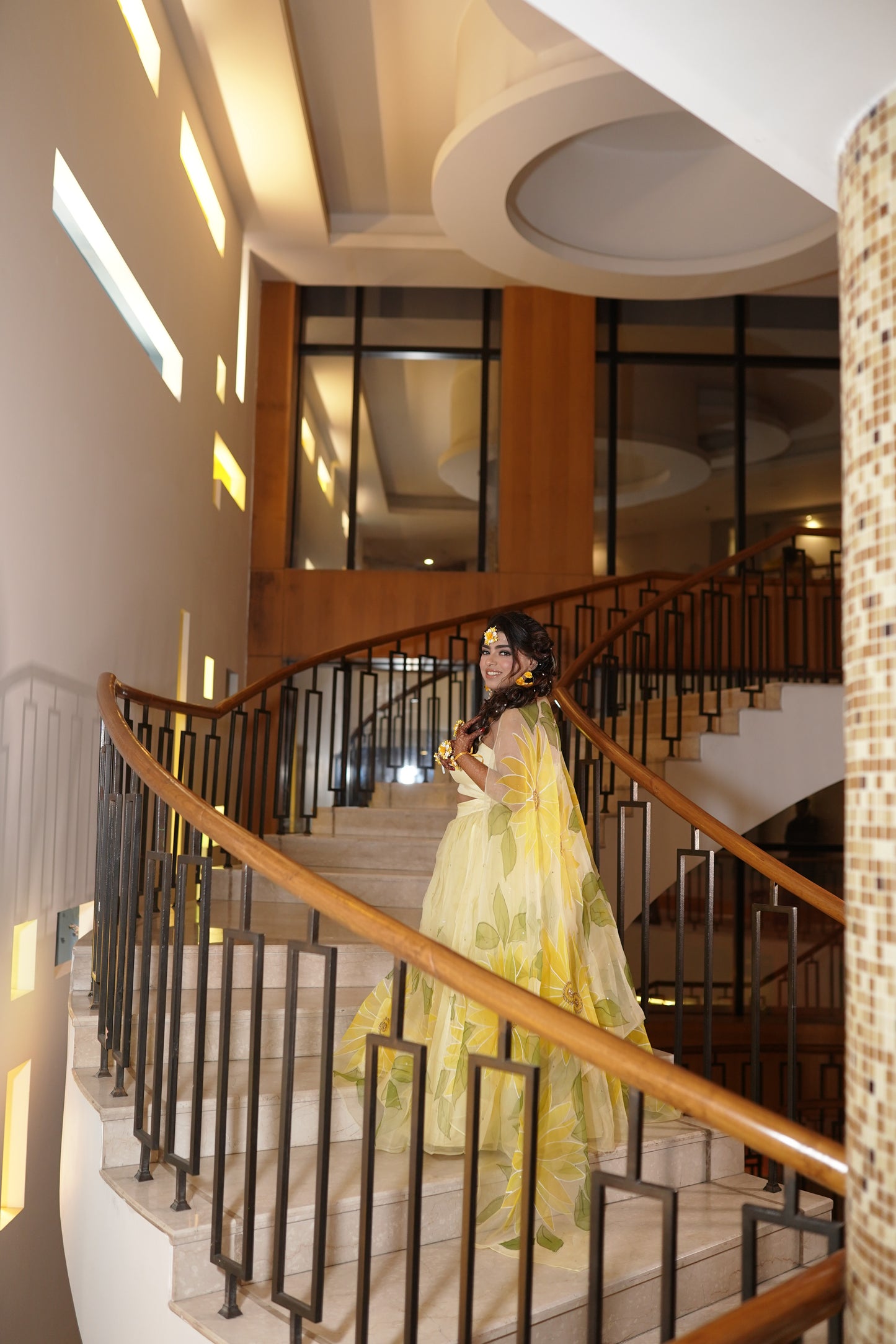 Sunflower Organza Lehenga