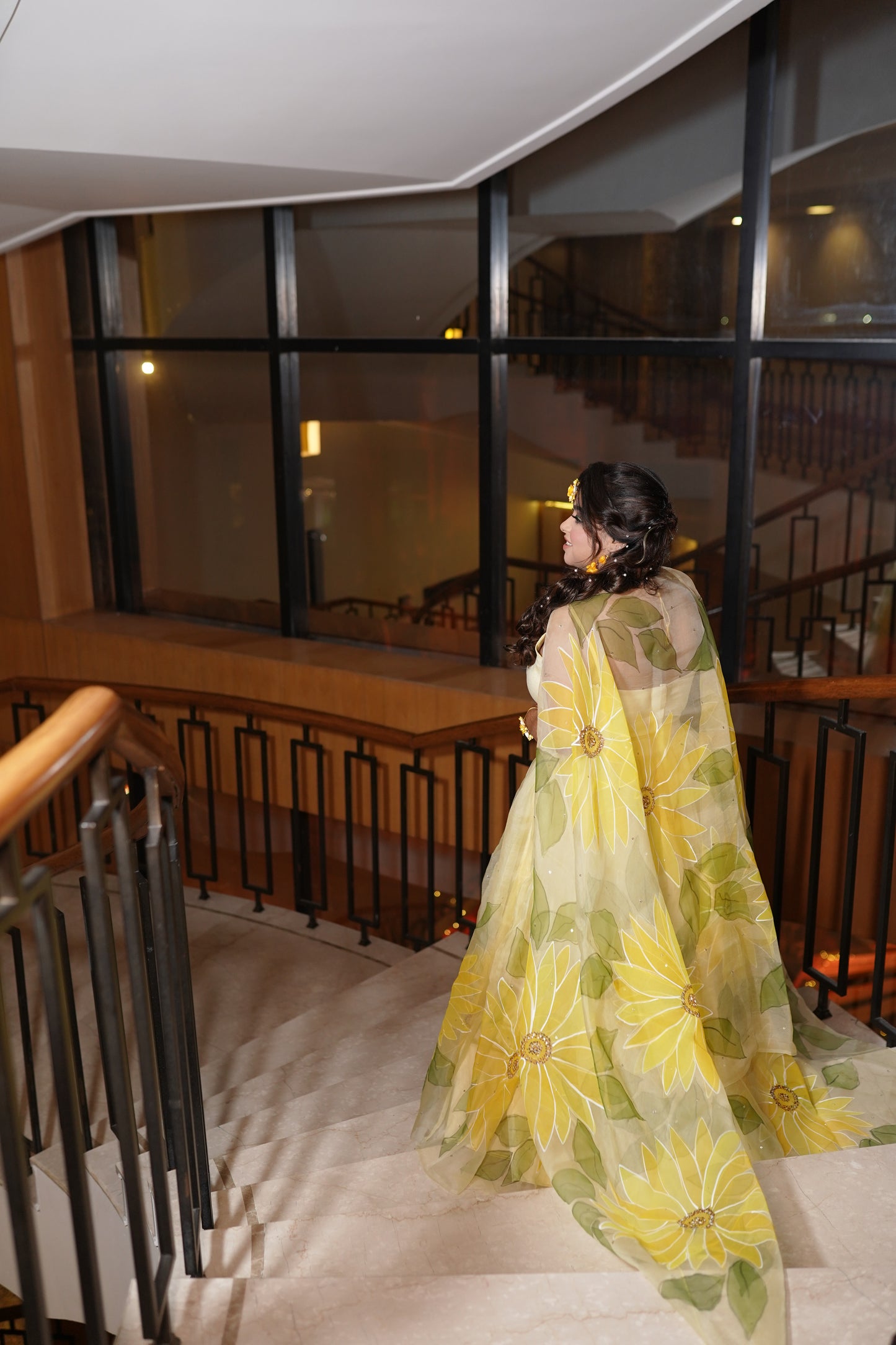 Sunflower Organza Lehenga