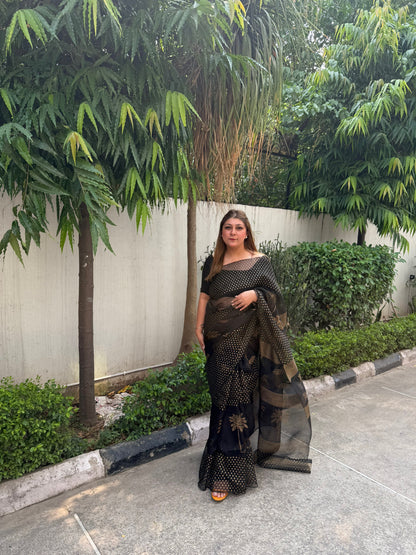 Tiger & Tree Organza Saree