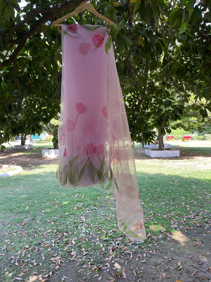Tulips Organza Saree
