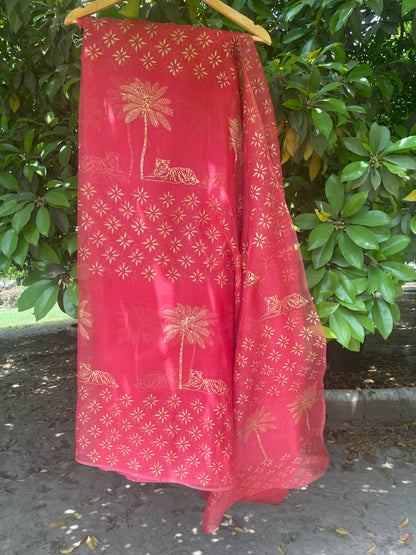 Tiger & Tree Organza Saree