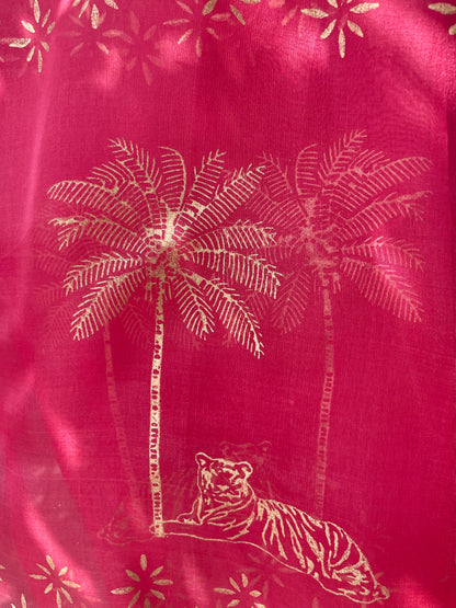 Tiger & Tree Organza Saree