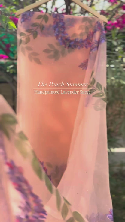 Lavender Organza Saree
