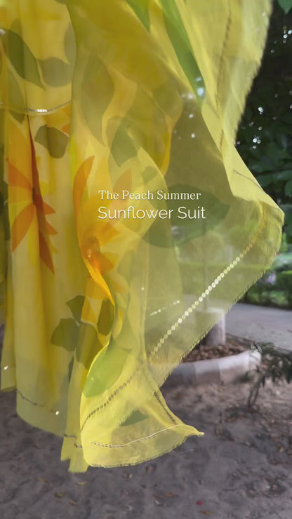 Sunflower chiffon Suit