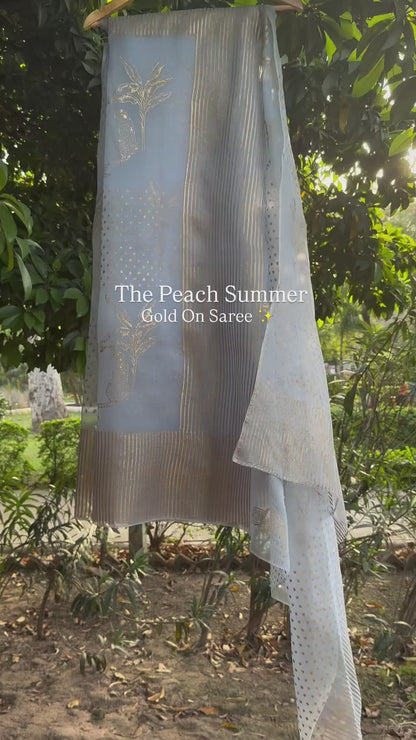 Tiger & Tree Organza Saree