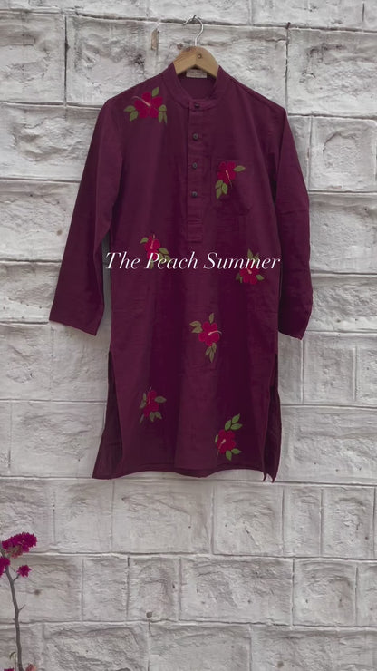 Hibicus Cotton Kurta