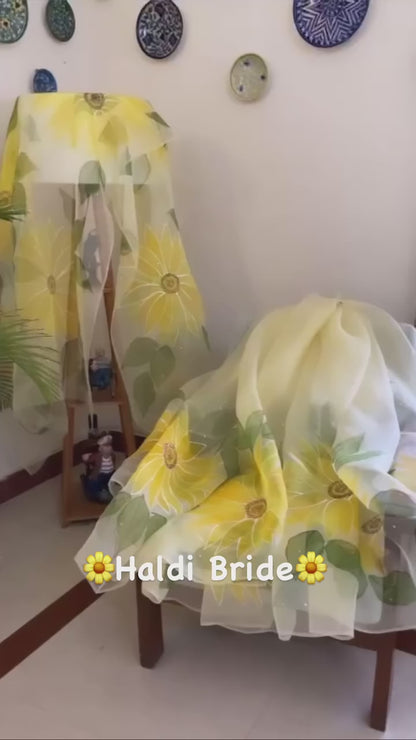 Sunflower Organza Lehenga