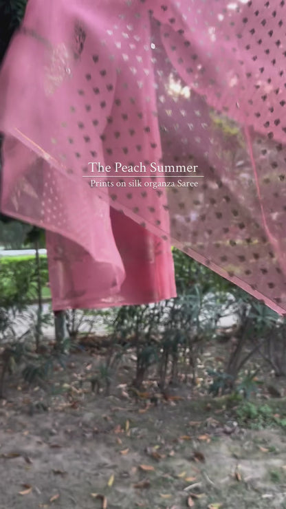 The Banana tree Organza Saree
