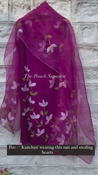 Bougainvillea Chiffon Suit