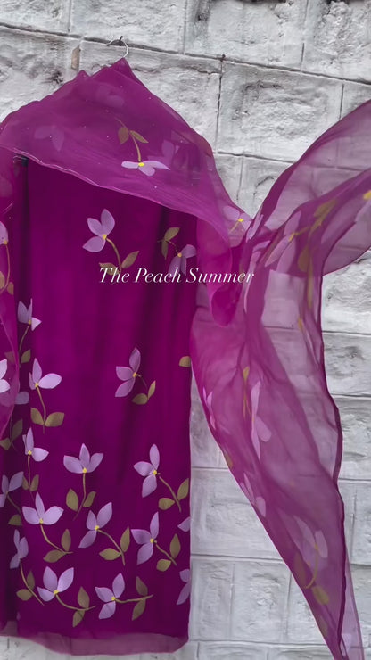 Bougainvillea Chiffon Suit