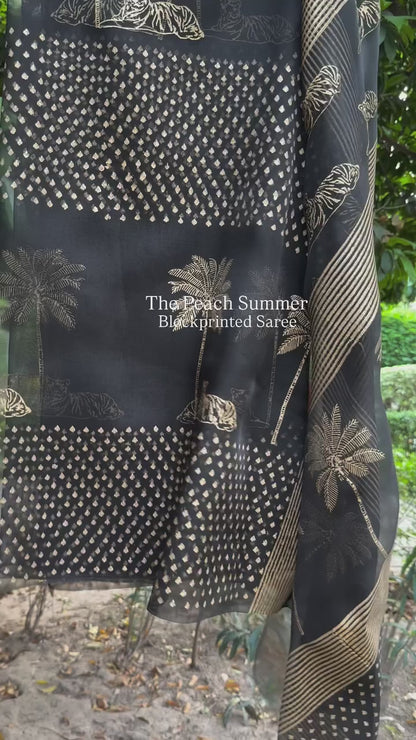 Tiger & Tree Organza Saree